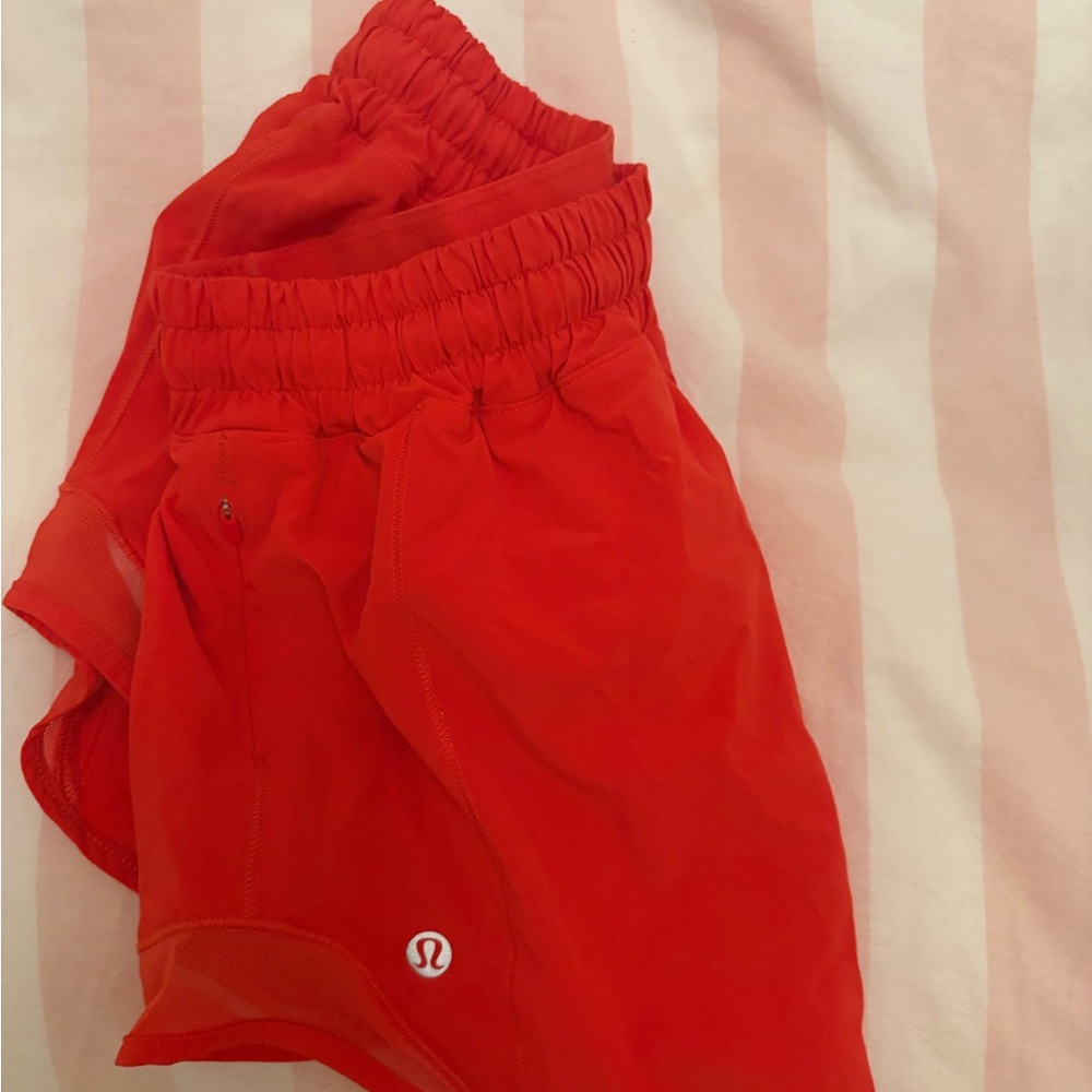 Lululemon Red Athletic Shorts